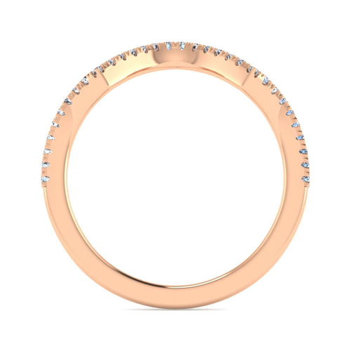 14K Rose Gold Matching Diamond Wedding Band