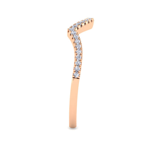 14K Rose Gold Matching Diamond Wedding Band