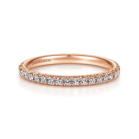 Gabriel - 14K Rose Gold Matching Diamond Wedding Band