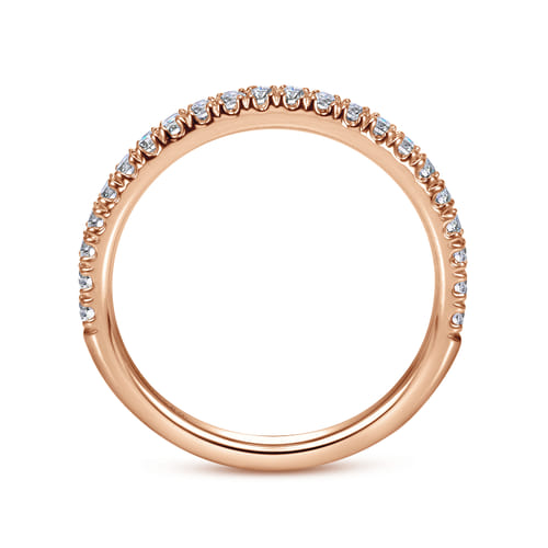 14K Rose Gold Matching Diamond Wedding Band