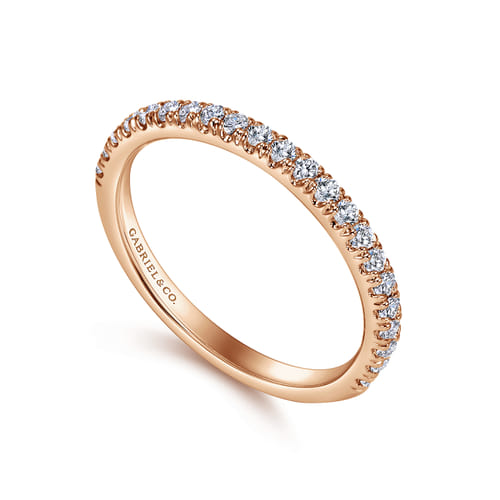 14K Rose Gold Matching Diamond Wedding Band