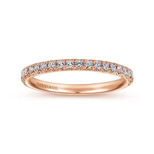 14K Rose Gold Matching Diamond Wedding Band