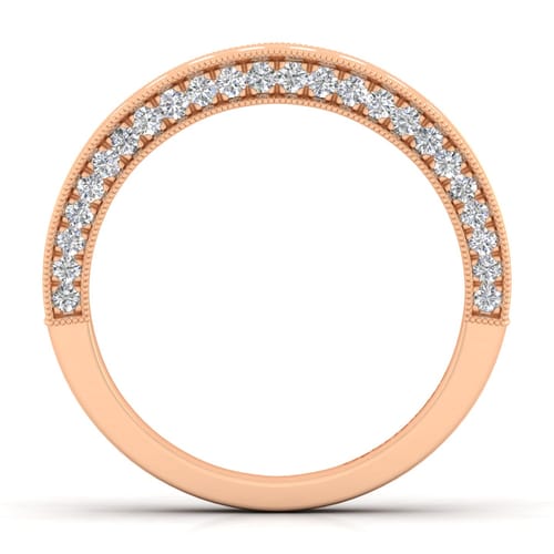 14K Rose Gold Matching Diamond Wedding Band