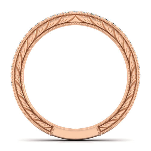 14K Rose Gold Matching Diamond Wedding Band