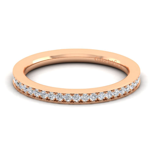 14K Rose Gold Matching Diamond Wedding Band