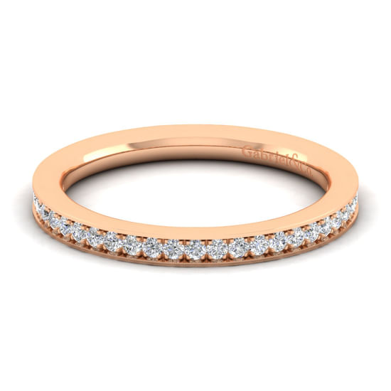 Gabriel - 14K Rose Gold Matching Diamond Wedding Band