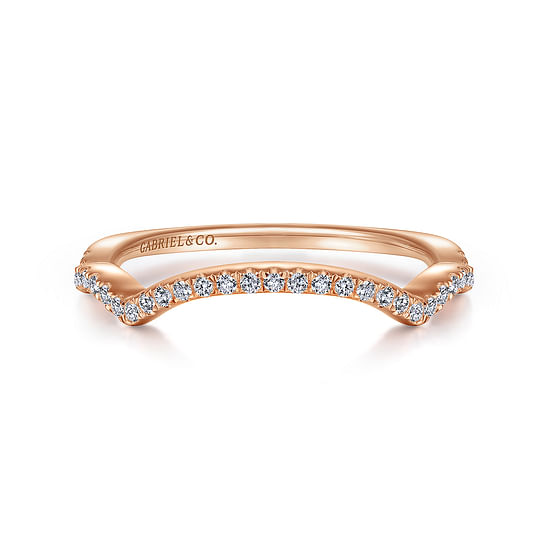 Gabriel - 14K Rose Gold Matching Diamond Wedding Band