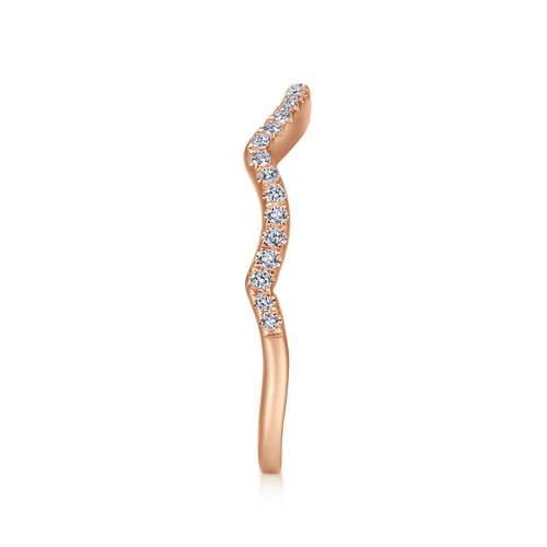 14K Rose Gold Matching Diamond Wedding Band