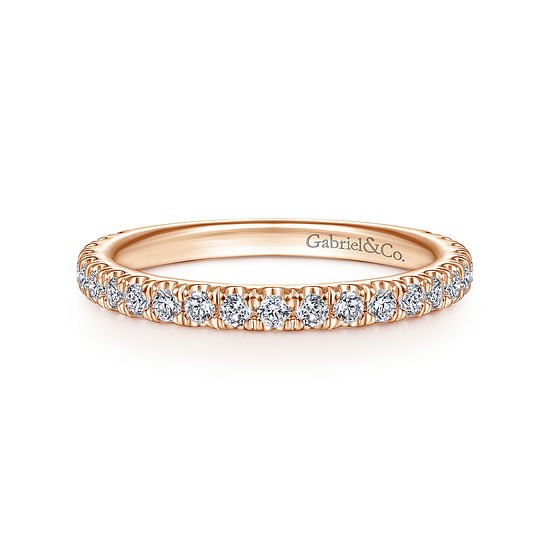 Gabriel - 14K Rose Gold Matching Diamond Wedding Band