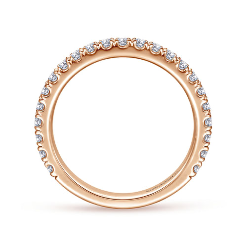 14K Rose Gold Matching Diamond Wedding Band