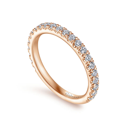 14K Rose Gold Matching Diamond Wedding Band