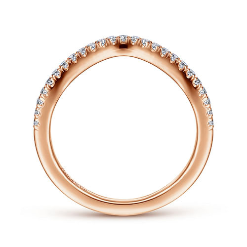 14K Rose Gold Matching Diamond Wedding Band