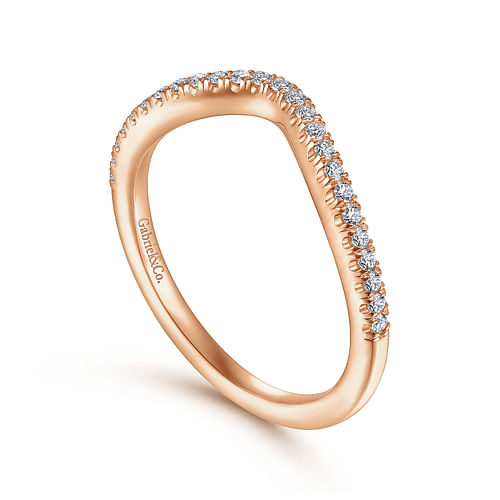 14K Rose Gold Matching Diamond Wedding Band