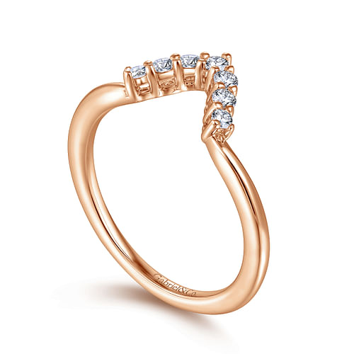 14K Rose Gold Matching Diamond Wedding Band