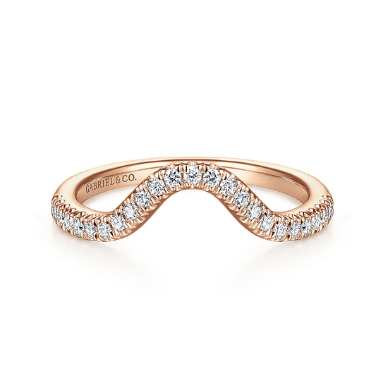 Gabriel - 14K Rose Gold Matching Diamond Wedding Band