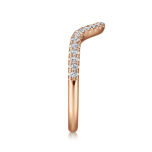 14K Rose Gold Matching Diamond Wedding Band