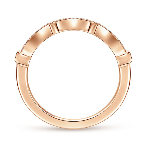 14K Rose Gold Matching Diamond Wedding Band
