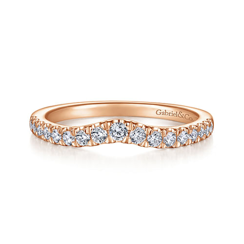 14K Rose Gold Matching Diamond Wedding Band