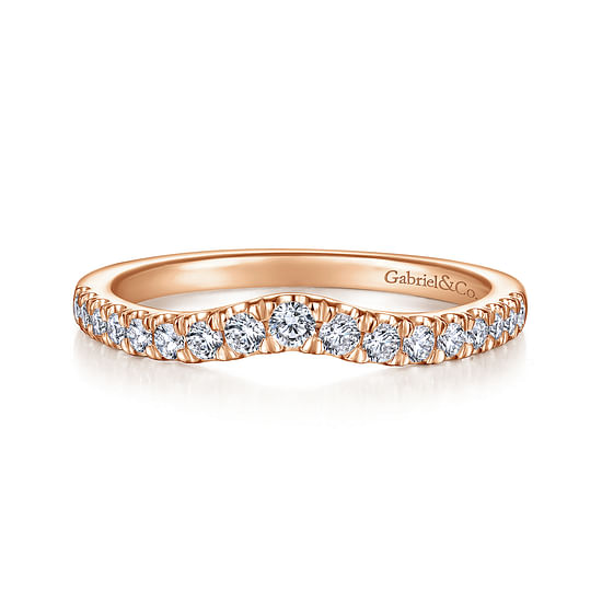 Gabriel - 14K Rose Gold Matching Diamond Wedding Band