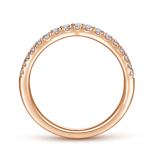 14K Rose Gold Matching Diamond Wedding Band