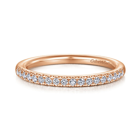 Gabriel - 14K Rose Gold Matching Diamond Wedding Band