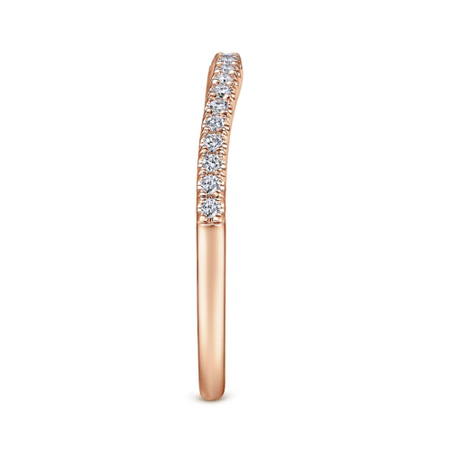 14K Rose Gold Matching Diamond Wedding Band