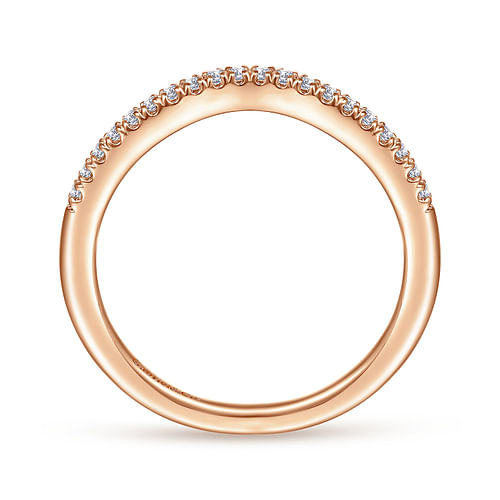 14K Rose Gold Matching Diamond Wedding Band