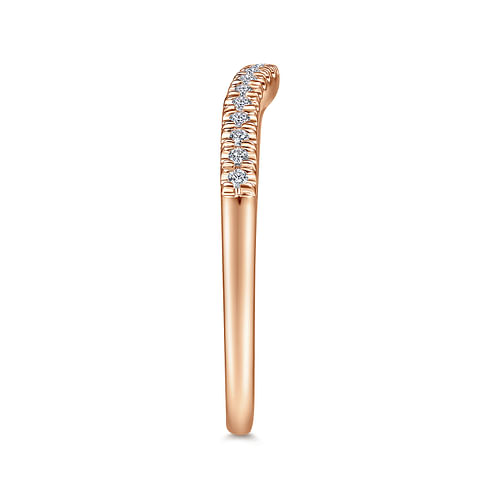 14K Rose Gold Matching Diamond Wedding Band