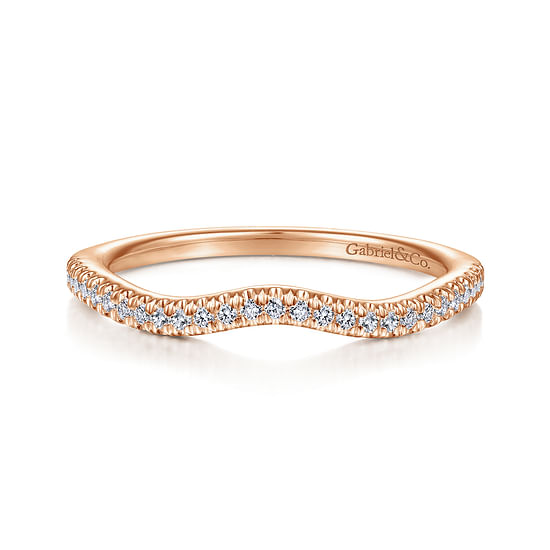 Gabriel - 14K Rose Gold Matching Diamond Wedding Band