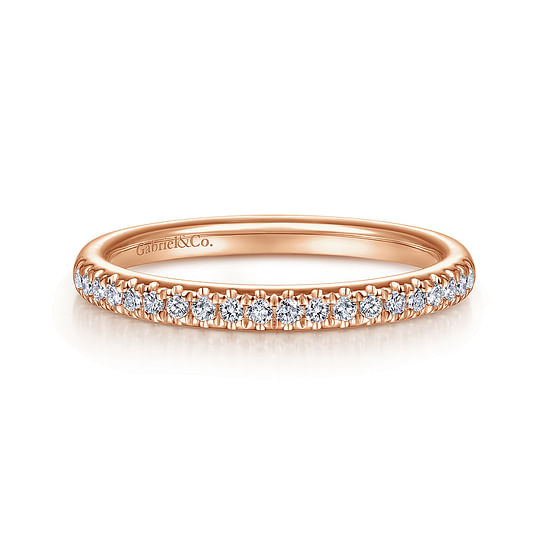 Gabriel - 14K Rose Gold Matching Diamond Wedding Band