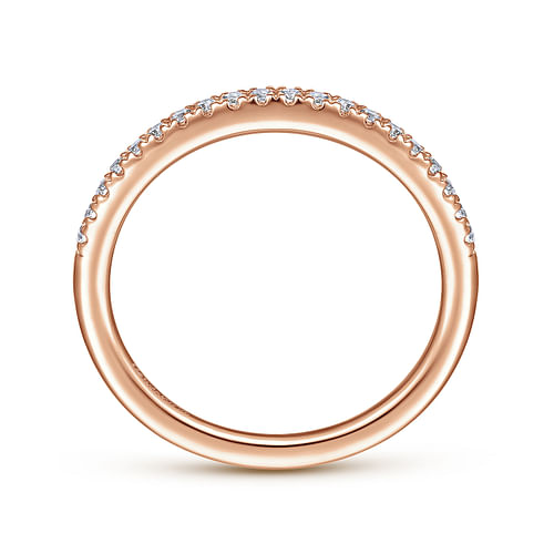 14K Rose Gold Matching Diamond Wedding Band