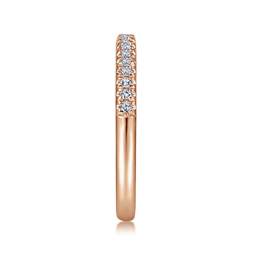 14K Rose Gold Matching Diamond Wedding Band