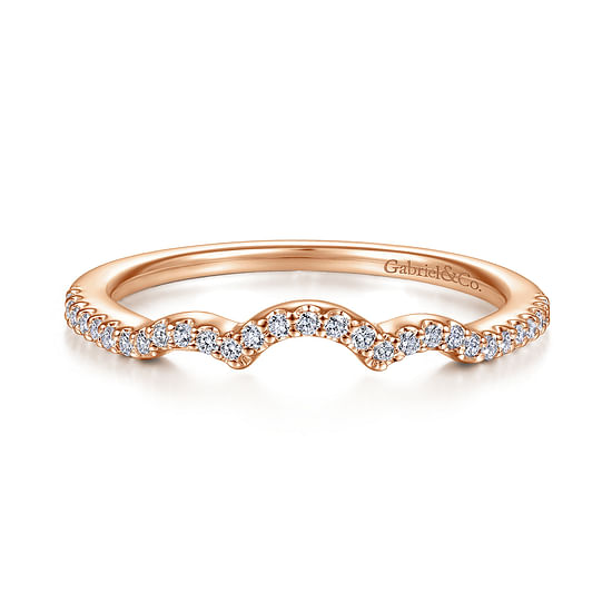 Gabriel - 14K Rose Gold Matching Diamond Wedding Band