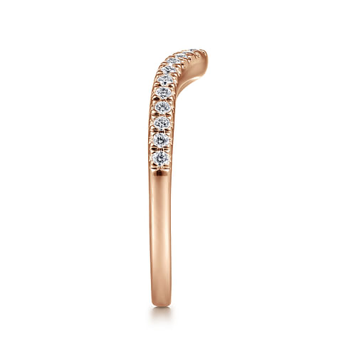 14K Rose Gold Matching Diamond Wedding Band