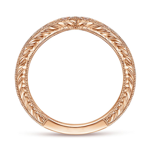 14K Rose Gold Matching Diamond Wedding Band