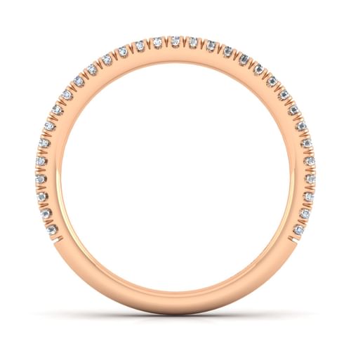 14K Rose Gold Matching Diamond Wedding Band