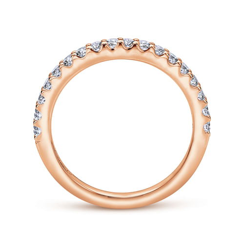 14K Rose Gold Matching Diamond Wedding Band