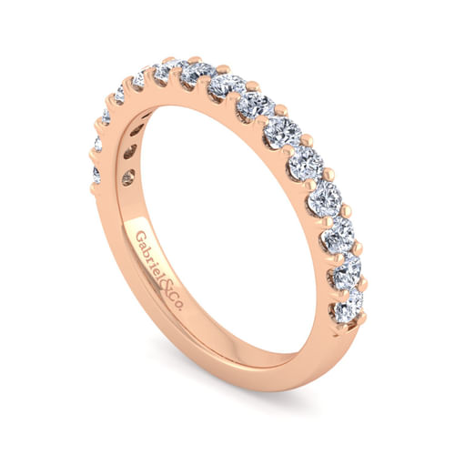 14K Rose Gold Matching Diamond Wedding Band