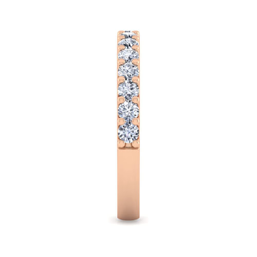 14K Rose Gold Matching Diamond Wedding Band