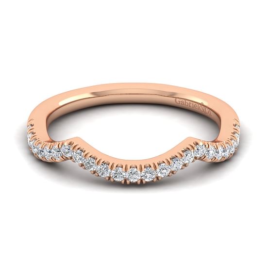 Gabriel - 14K Rose Gold Matching Diamond Wedding Band