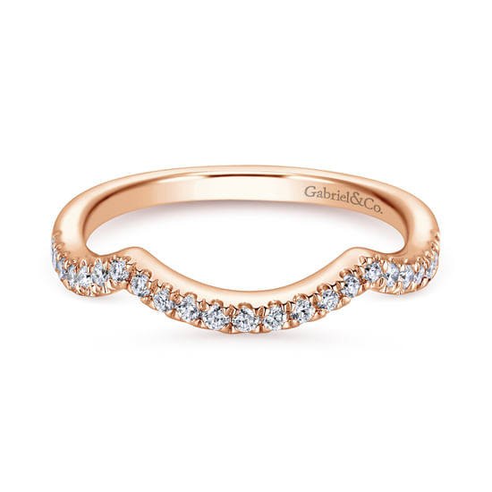 Gabriel - 14K Rose Gold Matching Diamond Wedding Band