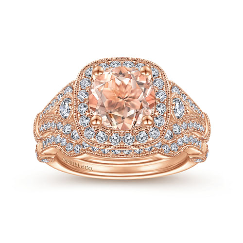 14K Rose Gold Matching Diamond Wedding Band