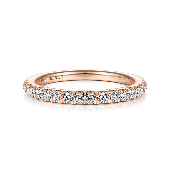 Gabriel - 14K Rose Gold Matching Diamond Wedding Band