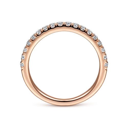 14K Rose Gold Matching Diamond Wedding Band