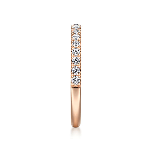 14K Rose Gold Matching Diamond Wedding Band