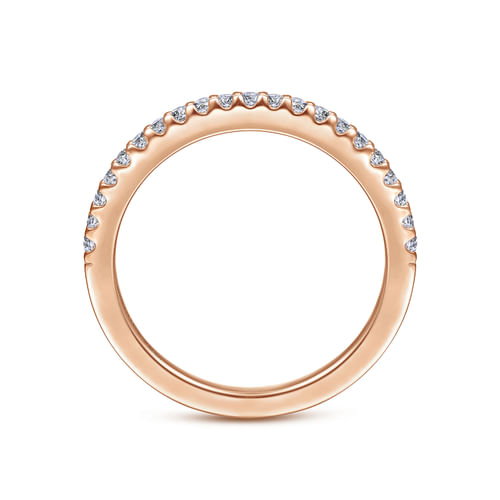 14K Rose Gold Matching Diamond Wedding Band