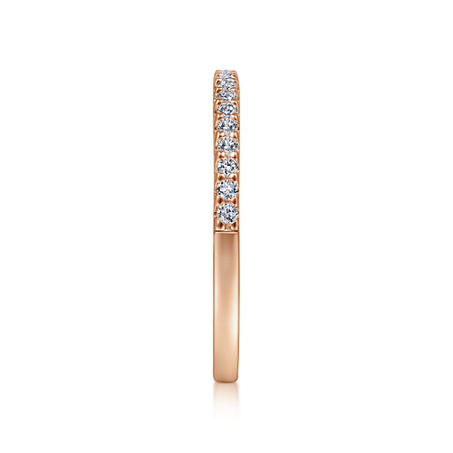 14K Rose Gold Matching Diamond Wedding Band