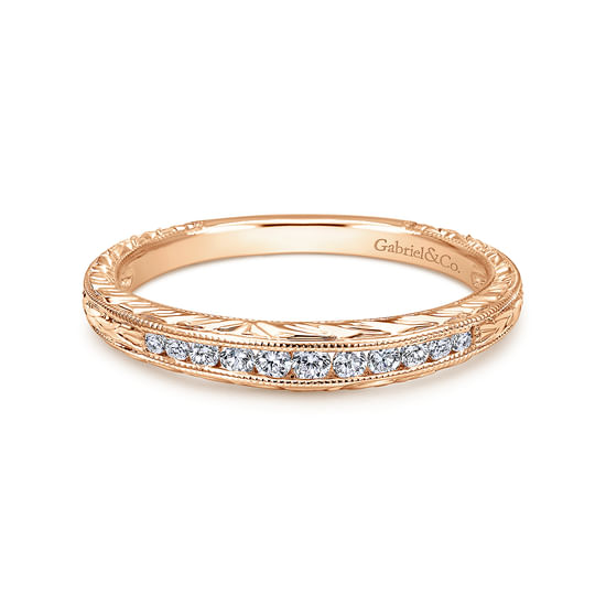 Gabriel - 14K Rose Gold Matching Wedding Band