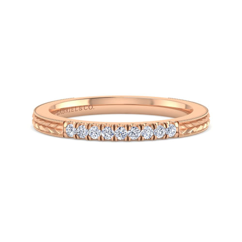 14K Rose Gold Matching Wedding Band