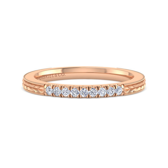 Gabriel - 14K Rose Gold Matching Wedding Band